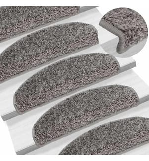Stufenmatten 15 Stk. 65x21x4 cm Grau Halbrund Gross