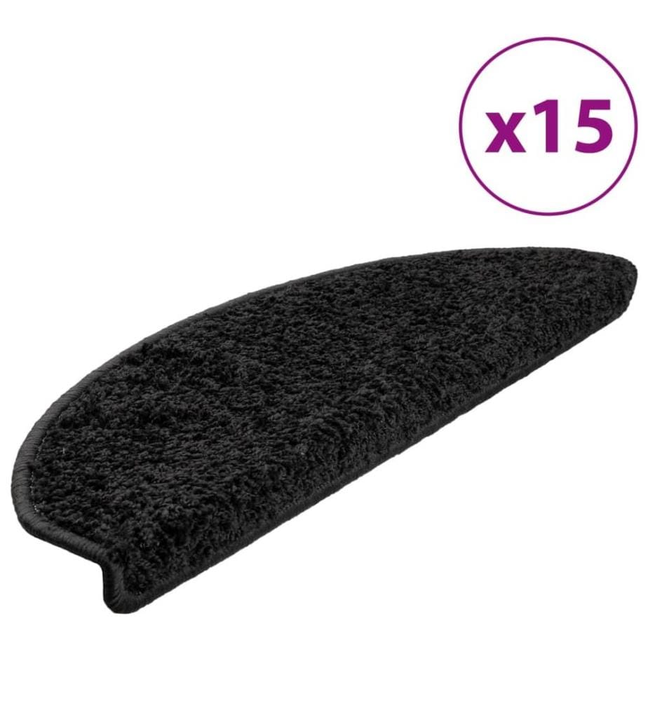 Stufenmatten 15 Stk. 65x21x4 cm Schwarz Halbrund Gross
