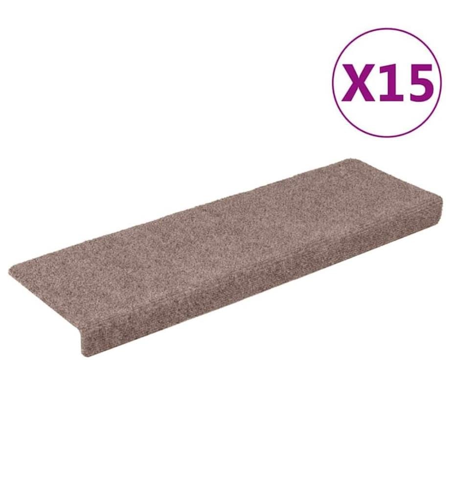 Stufenmatten Selbstklebend 15 Stk. 65x21x4 cm Creme Rechteckiger Rand