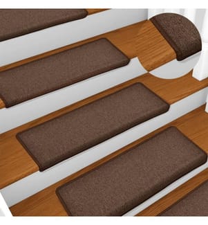 Stufenmatten 15 Stk. 65x21x4 cm Braun Rechteckiger Rand