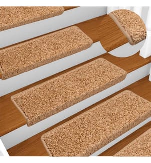 Stufenmatten 15 Stk. 65x21x4 cm Beige Rechteckiger Rand