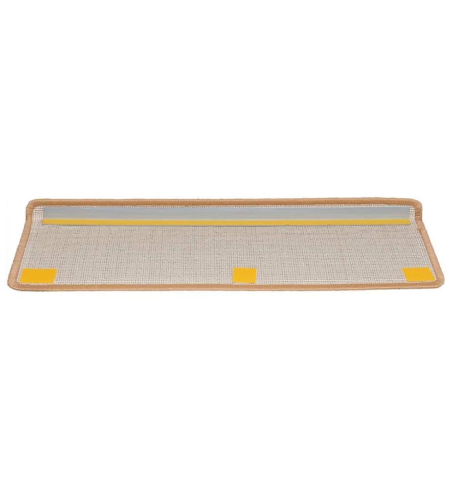 Stufenmatten 15 Stk. 65x21x4 cm Beige Rechteckiger Rand
