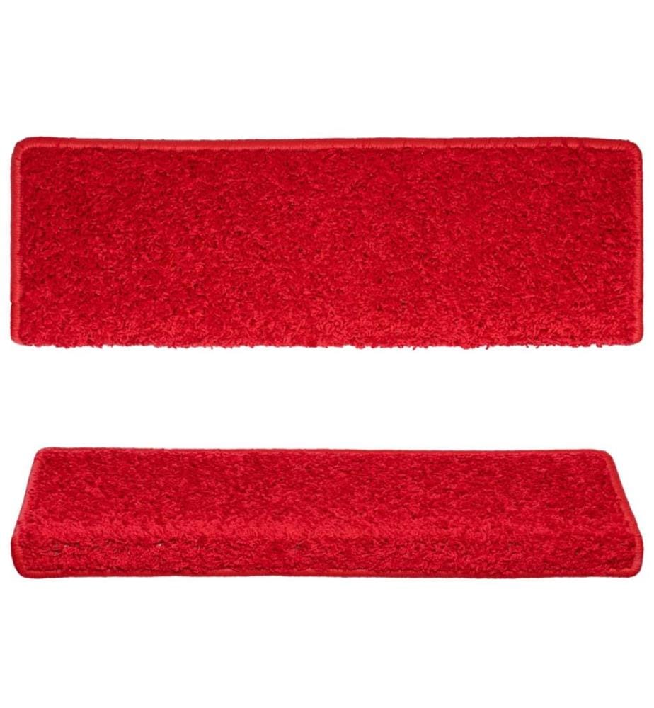 Stufenmatten 15 Stk. 65x21x4 cm Rot Rechteckiger Rand