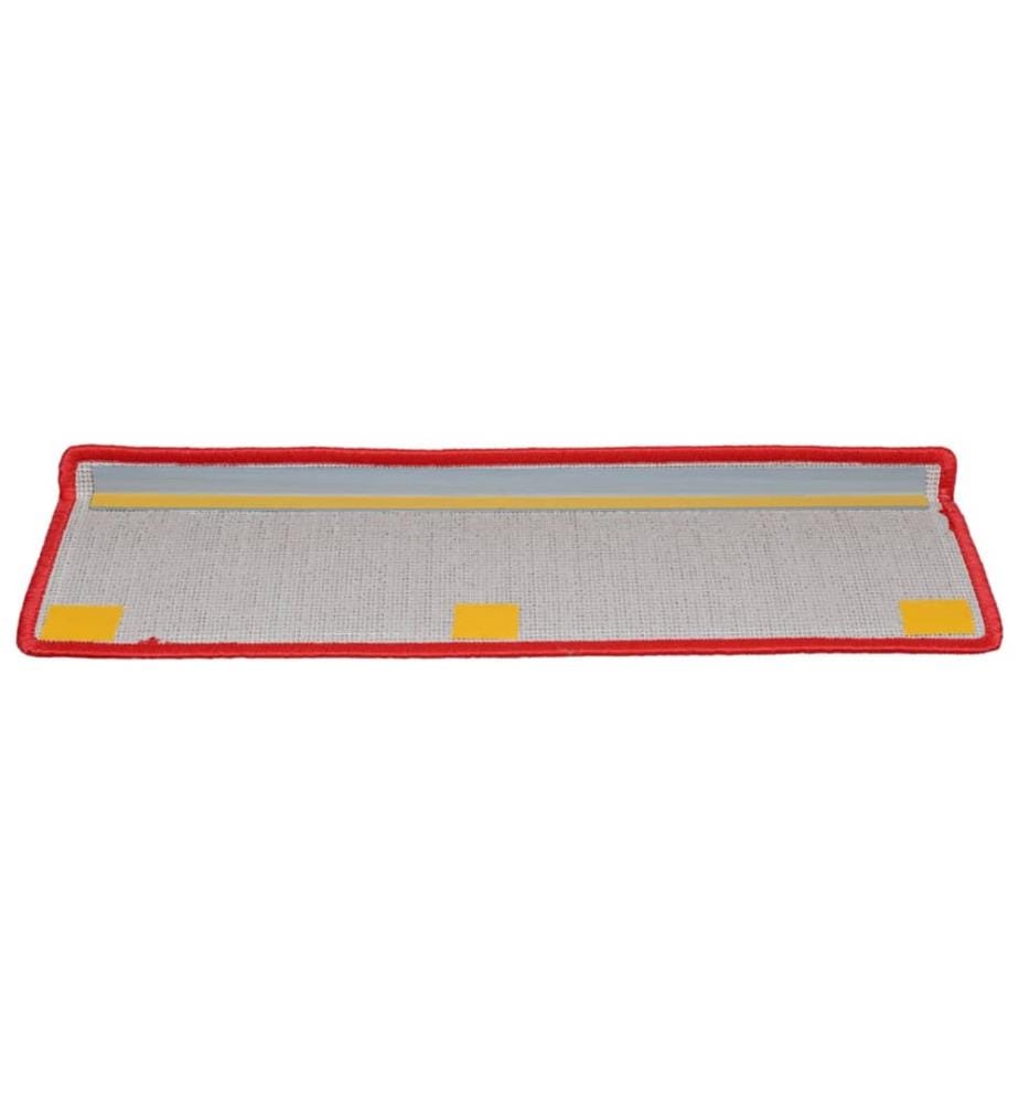 Stufenmatten 15 Stk. 65x21x4 cm Rot Rechteckiger Rand