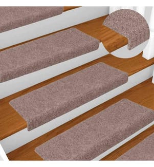 Stufenmatten Selbstklebend 10 Stk. 65x21x4 cm Creme Rechteckiger Rand