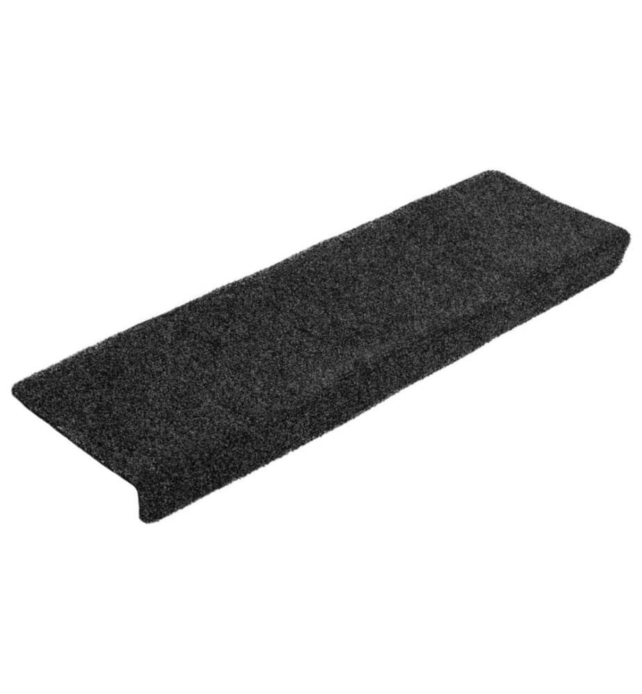 Stufenmatten Selbstklebend 10 Stk. 65x21x4 cm Grau Rechteckiger Rand