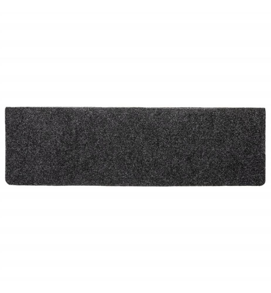 Stufenmatten Selbstklebend 10 Stk. 65x21x4 cm Grau Rechteckiger Rand