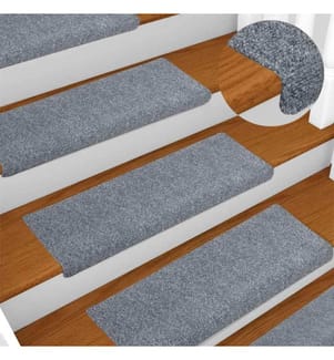 Stufenmatten Selbstklebend 5 Stk. 65x21x4 cm Hellgrau Rechteckiger Rand