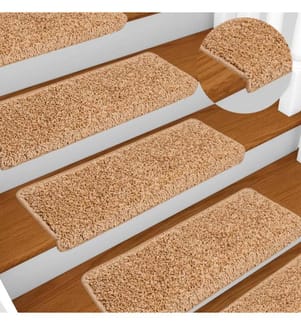 Stufenmatten 10 Stk. 65x21x4 cm Beige Rechteckiger Rand