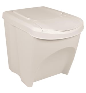 Stapelbare Mülleimer 3 Stk. Weiss 75 L Polypropylen