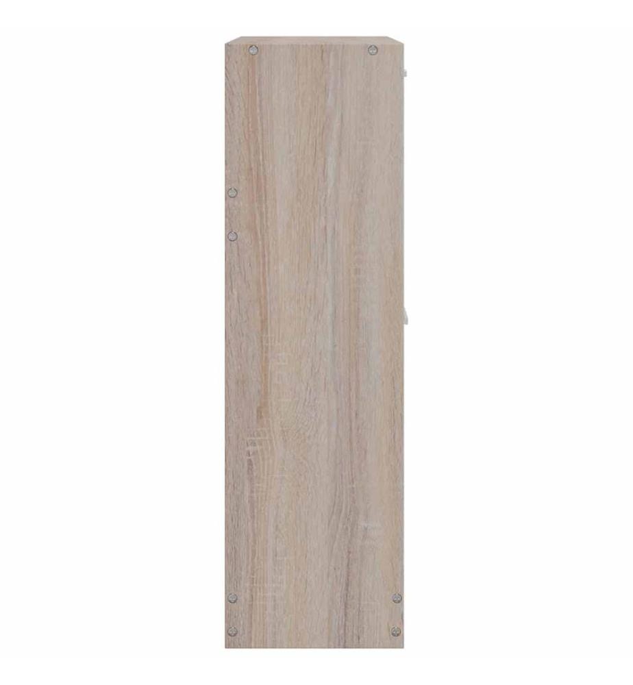 Schuhschrank Holz in Eichen-Optik mit 2 Schuhkippern