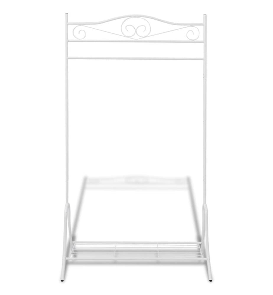 Portant à vêtements Blanc Acier