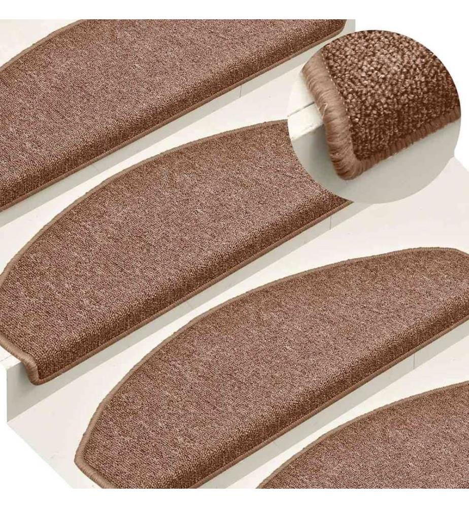 Stufenmatten 15 Stk. 65x24x4 cm Braun Halbrund Gross
