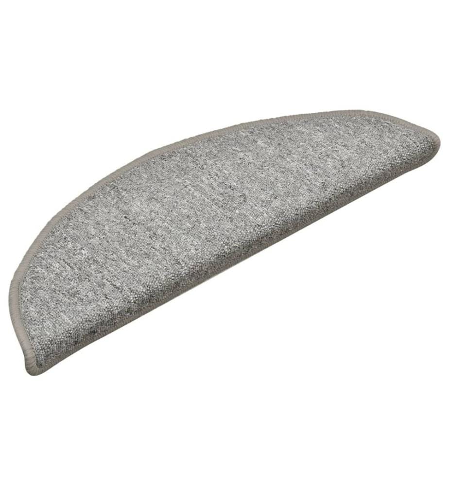 Stufenmatten 15 Stk. 56x17x3 cm Hellgrau Halbrund