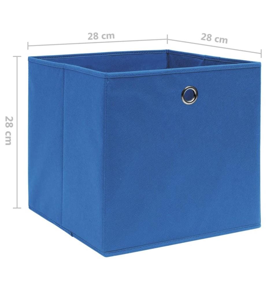 Aufbewahrungsboxen 4 Stk. Vliesstoff 28x28x28 cm Blau