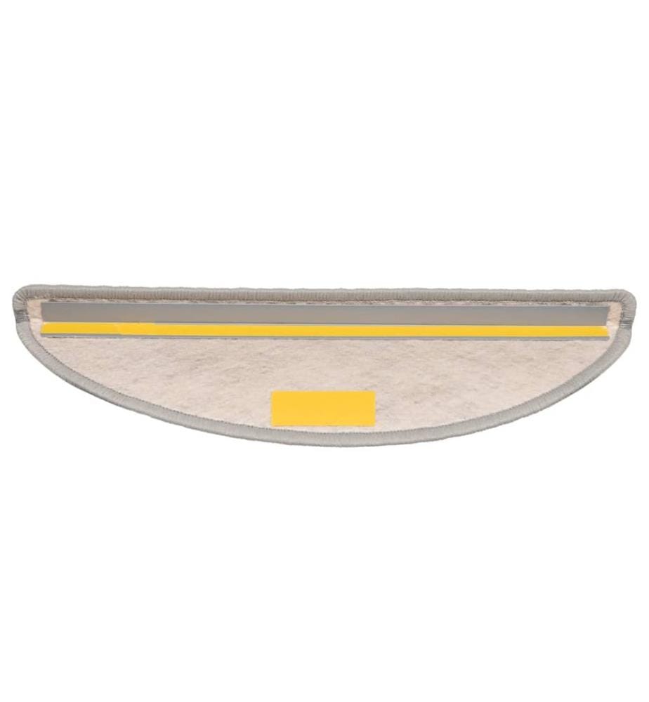 Treppenmatten Selbstklebend Sisal-Look 15 Stk. 56x17x3 Platina