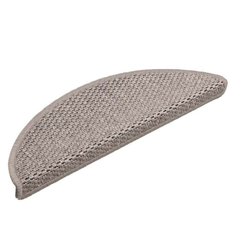 Tapis d'escalier autocollants aspect sisal 15 pcs 56x17x3 cm
