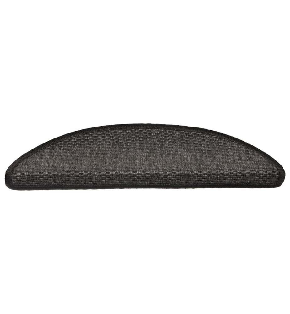 Tapis d'escalier autocollants 15 pcs 56x17x3 cm Anthracite