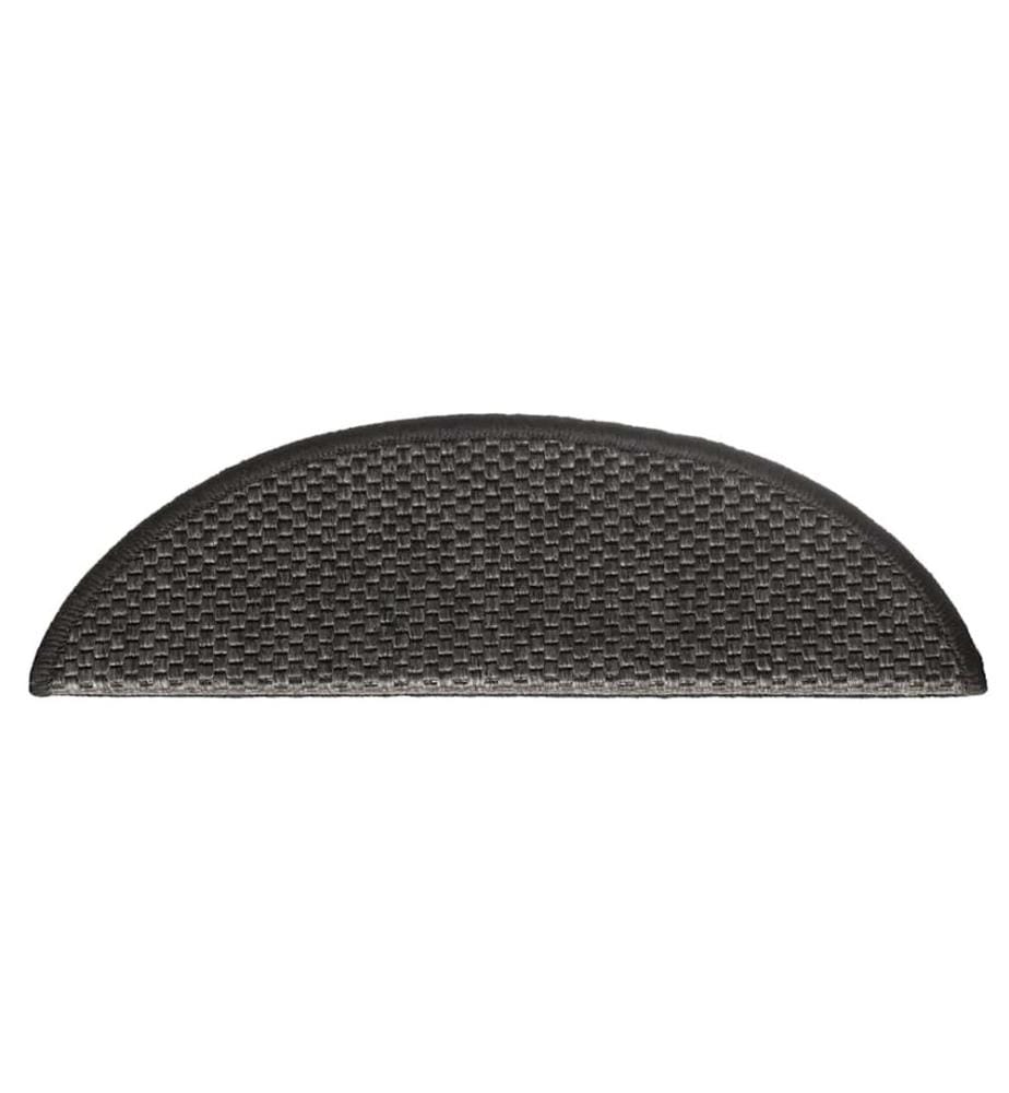 Tapis d'escalier autocollants 15 pcs 56x17x3 cm Anthracite