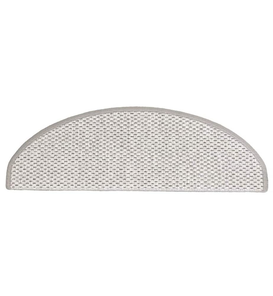 Treppenmatten Selbstklebend Sisal-Look 15 Stk. 65x21x4 Platina