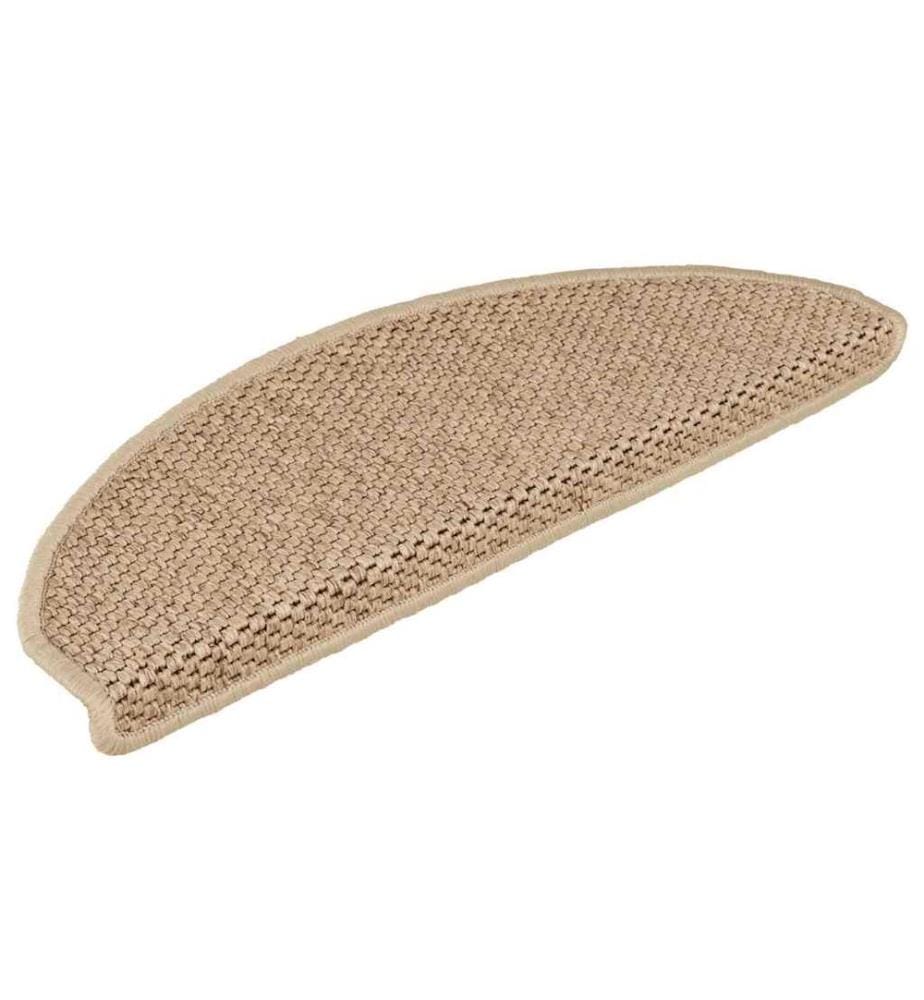 Treppenmatten Selbstklebend Sisal-Optik 15 Stk. 65x21x4 cm Sand