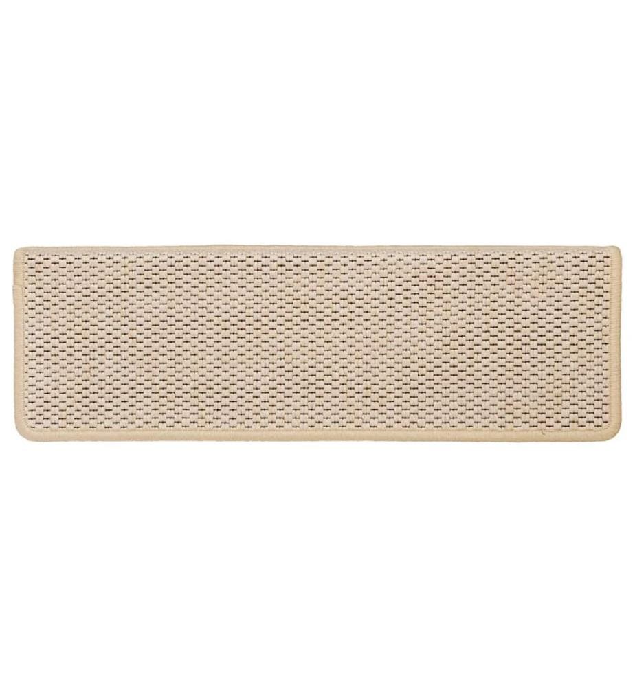 Treppenmatten Selbstklebend Sisal-Optik 15 Stk. 65x21x4cm Berber