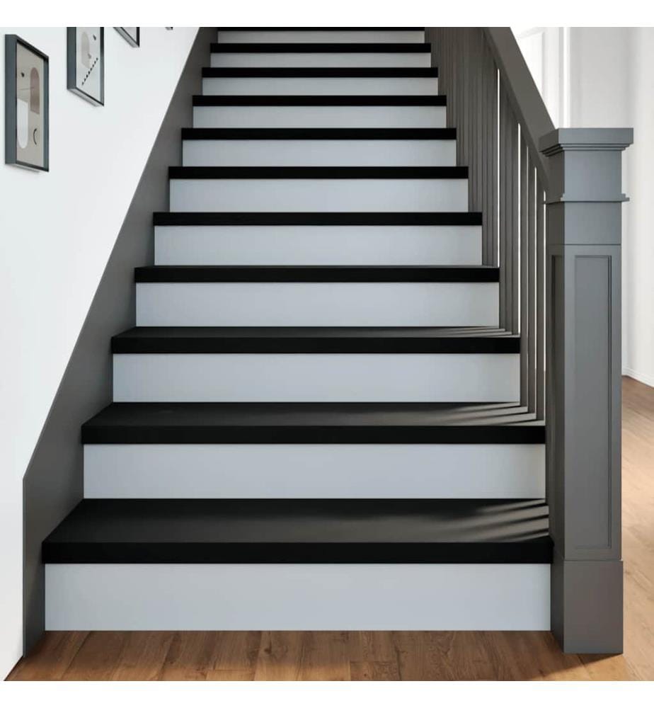 Marches d'escalier 4 pcs marron foncé 100x30x2 cm chêne massif