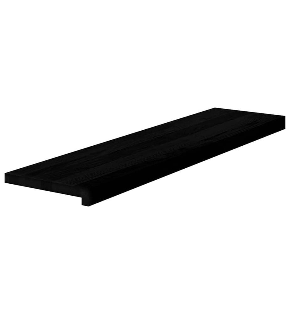 Marches d'escalier 4 pcs marron foncé 100x30x2 cm chêne massif