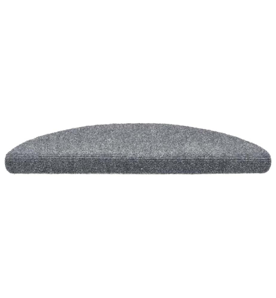 Tapis d'escalier autocollants 30 pièces 56 x 17 x 3 cm Gris clair Demi-rond