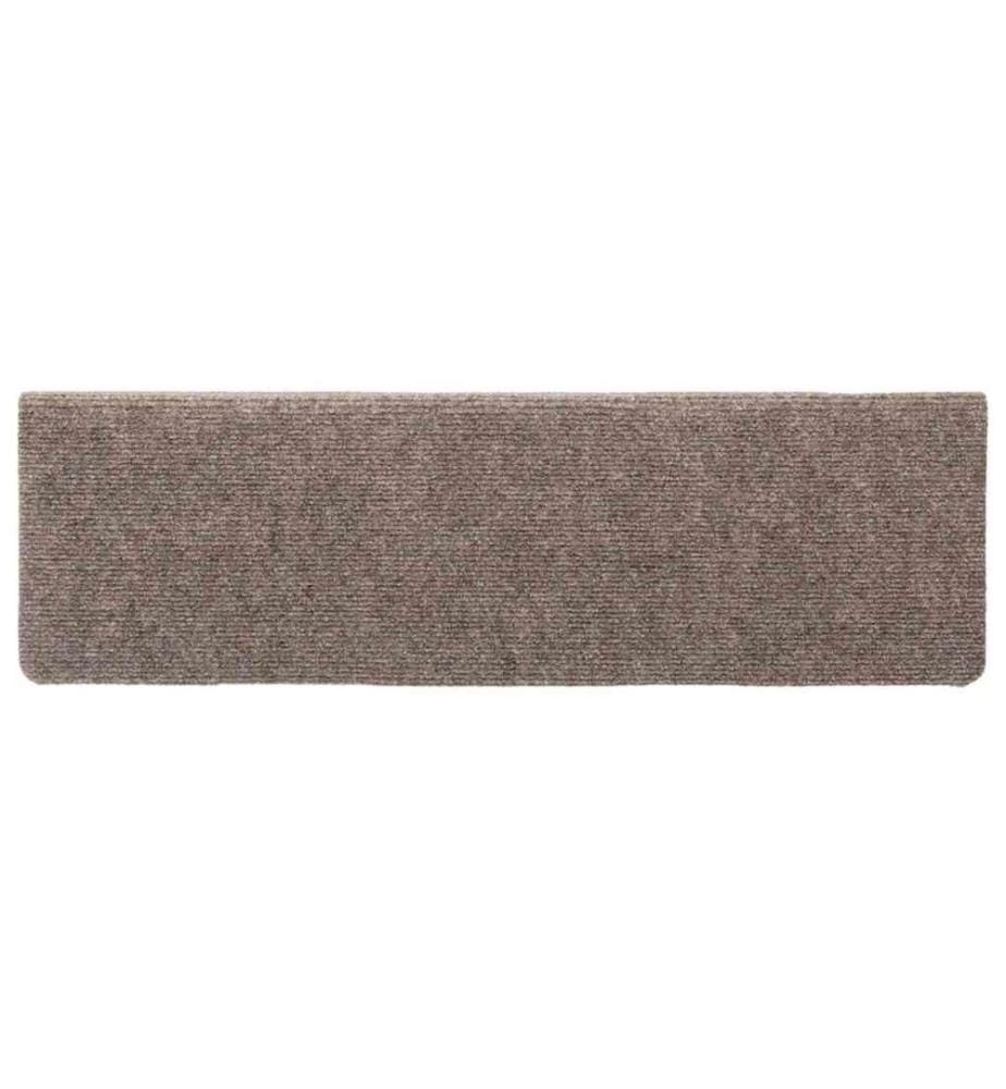 Tapis d'escalier autocollants 30 pièces 65 x 21 x 4 cm Beige Bord rectangulaire