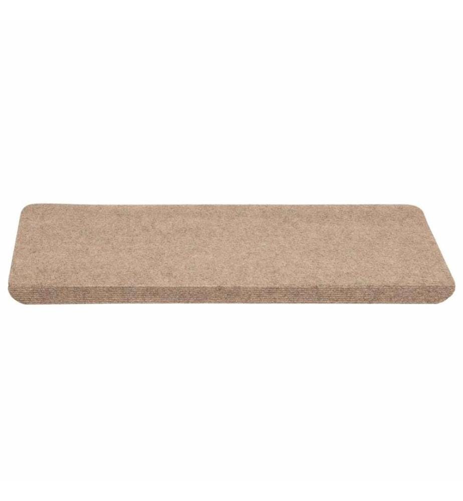 Tapis d'escalier auto-adhésifs 30 pcs beige 65x24,5x3,5 cm