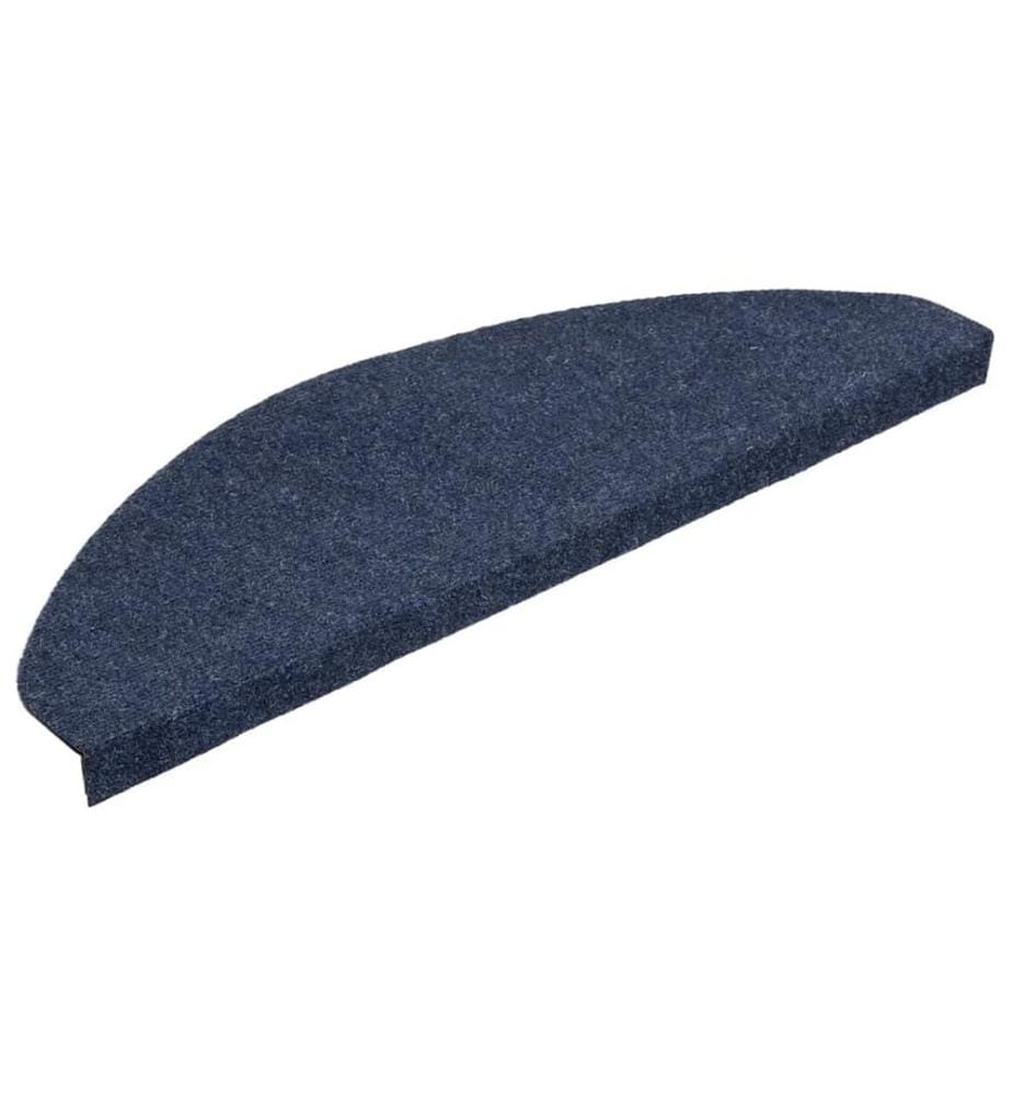Tapis d'escalier auto-adhésifs 30 pcs bleu 65x22,5x3,5 cm