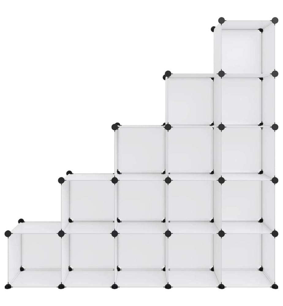 Regalsystem mit 15 Würfeln Transparent PP