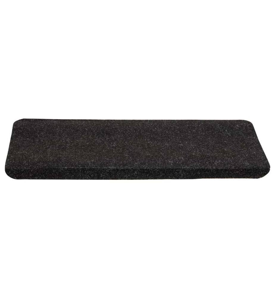 Tapis d'escalier auto-adhésifs 15 pcs 65x24,5x3,5 cm Anthracite
