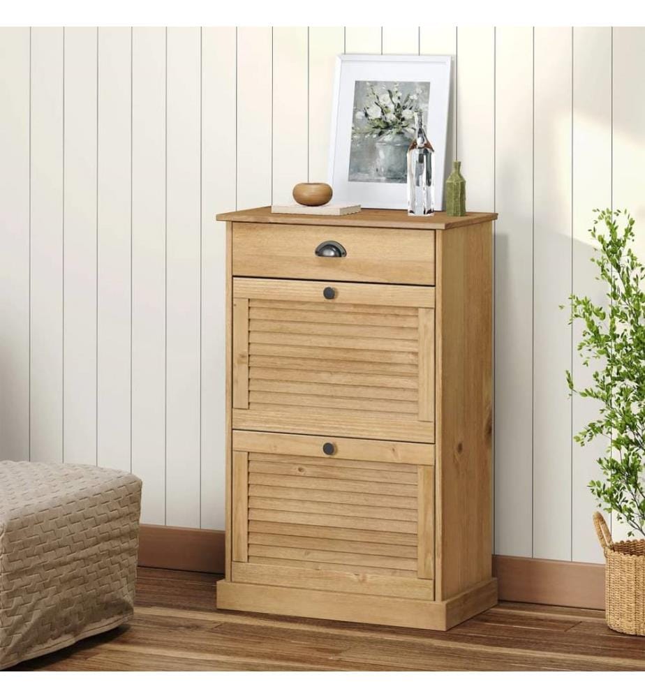 Schuhschrank VIGO 60x35x96 cm Massivholz Kiefer