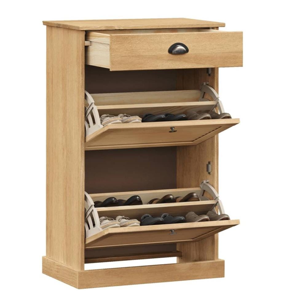 Schuhschrank VIGO 60x35x96 cm Massivholz Kiefer