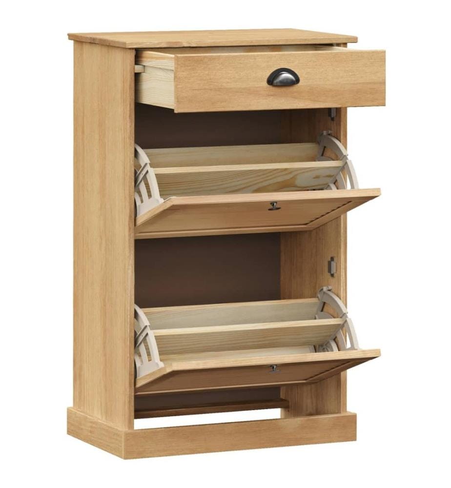 Schuhschrank VIGO 60x35x96 cm Massivholz Kiefer