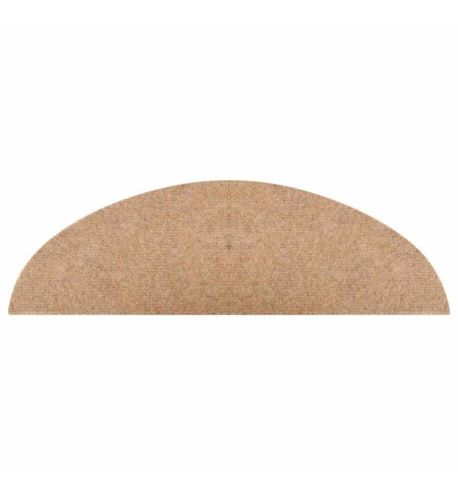 Tapis d'escalier auto-adhésifs 10 pcs beige 56x17x3 cm