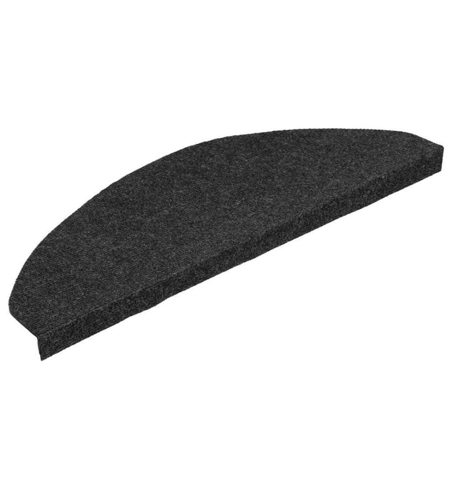 Tapis d'escalier auto-adhésifs 10 pcs noir 65x22,5x3,5 cm