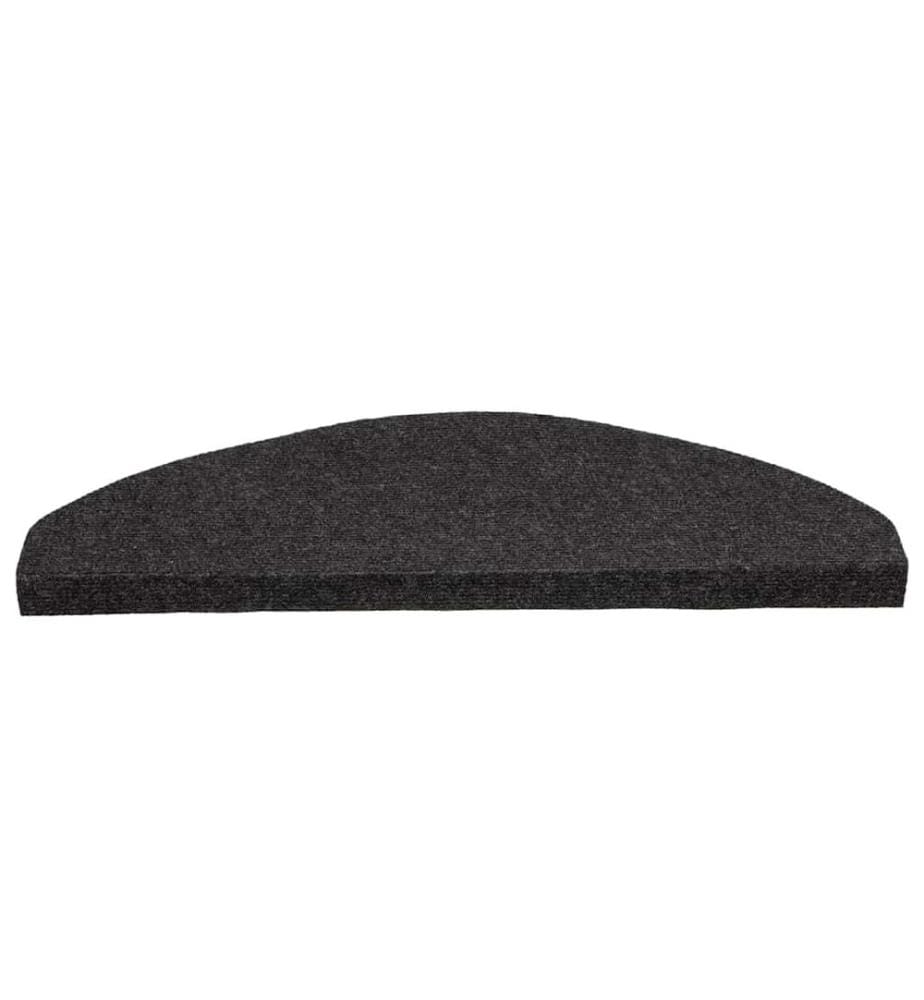 Tapis d'escalier auto-adhésifs 10 pcs noir 65x22,5x3,5 cm