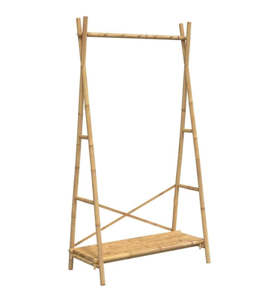 Kleiderständer mit Ablage 102x50x190 cm Bambus