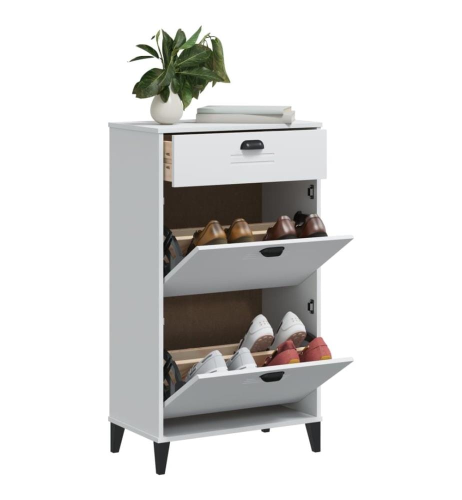 Schuhschrank VIKEN Weiss Holzwerkstoff