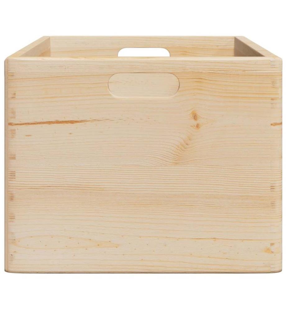 Holzkiste mit Griffen 40x30x23 cm Massivholz Kiefer