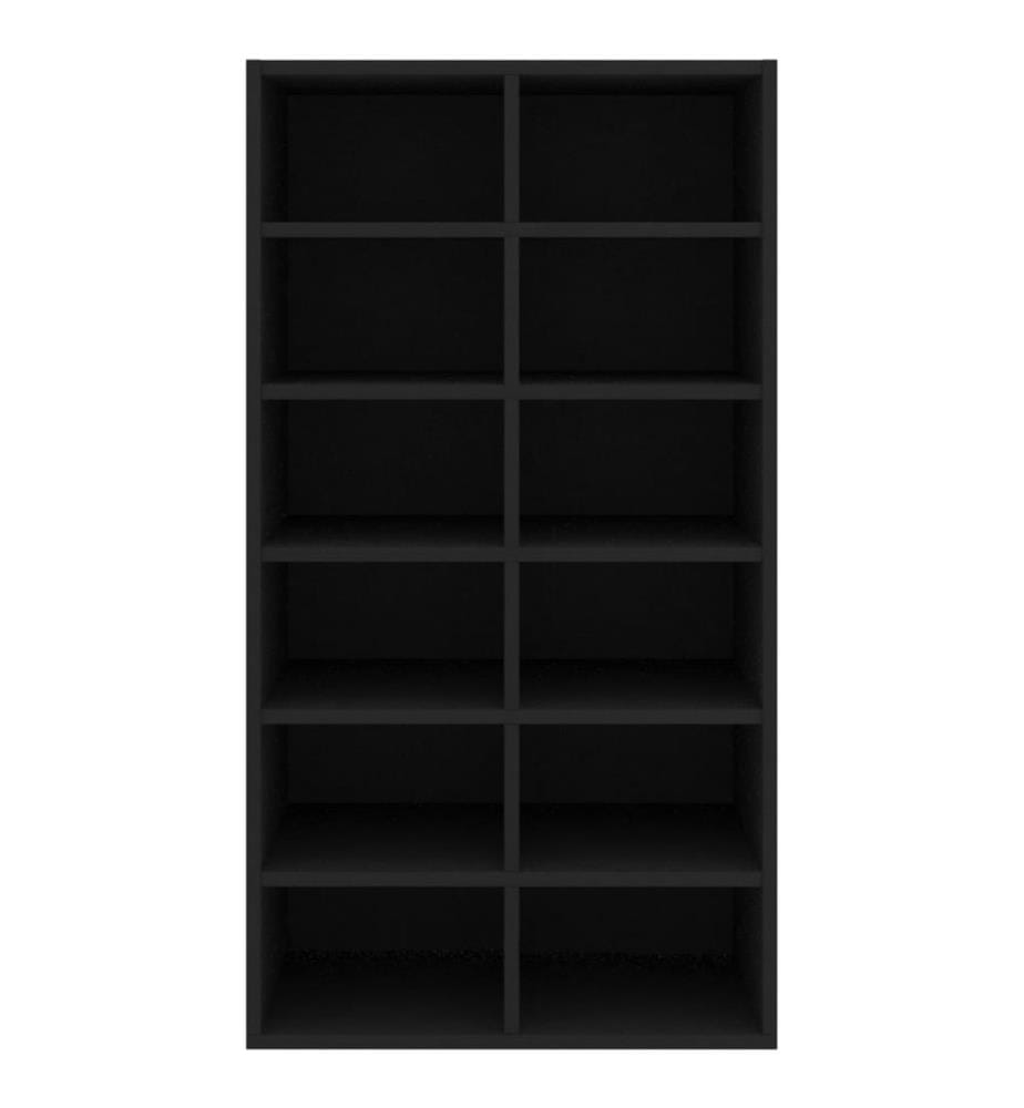 Schuhregal Schwarz 54x34x100,5 cm Holzwerkstoff