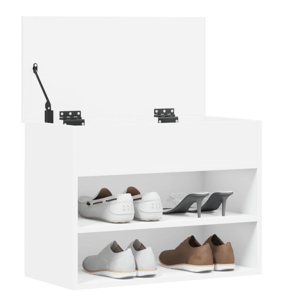 Schuhbank Weiss 60x30x45 cm Holzwerkstoff