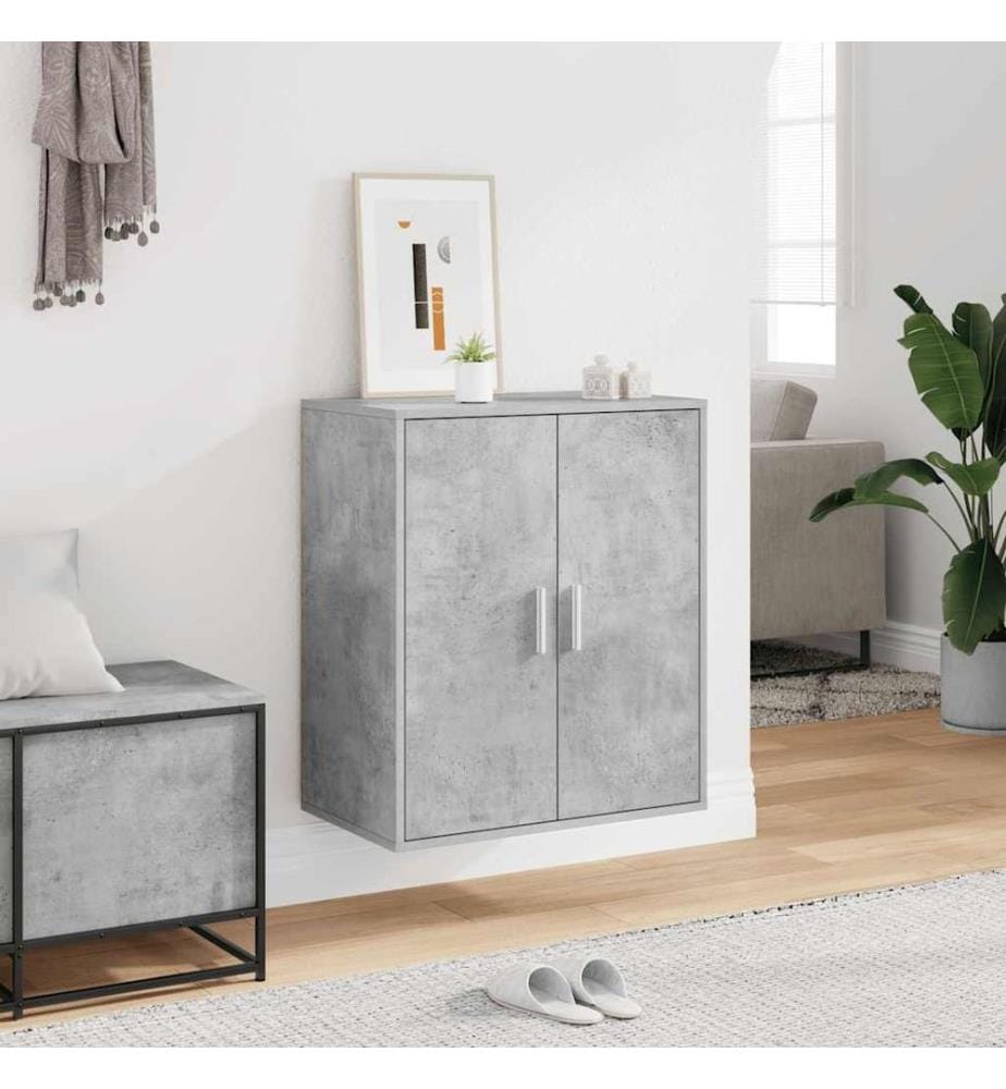 Schuhschrank Betongrau 60x35x70 cm Holzwerkstoff