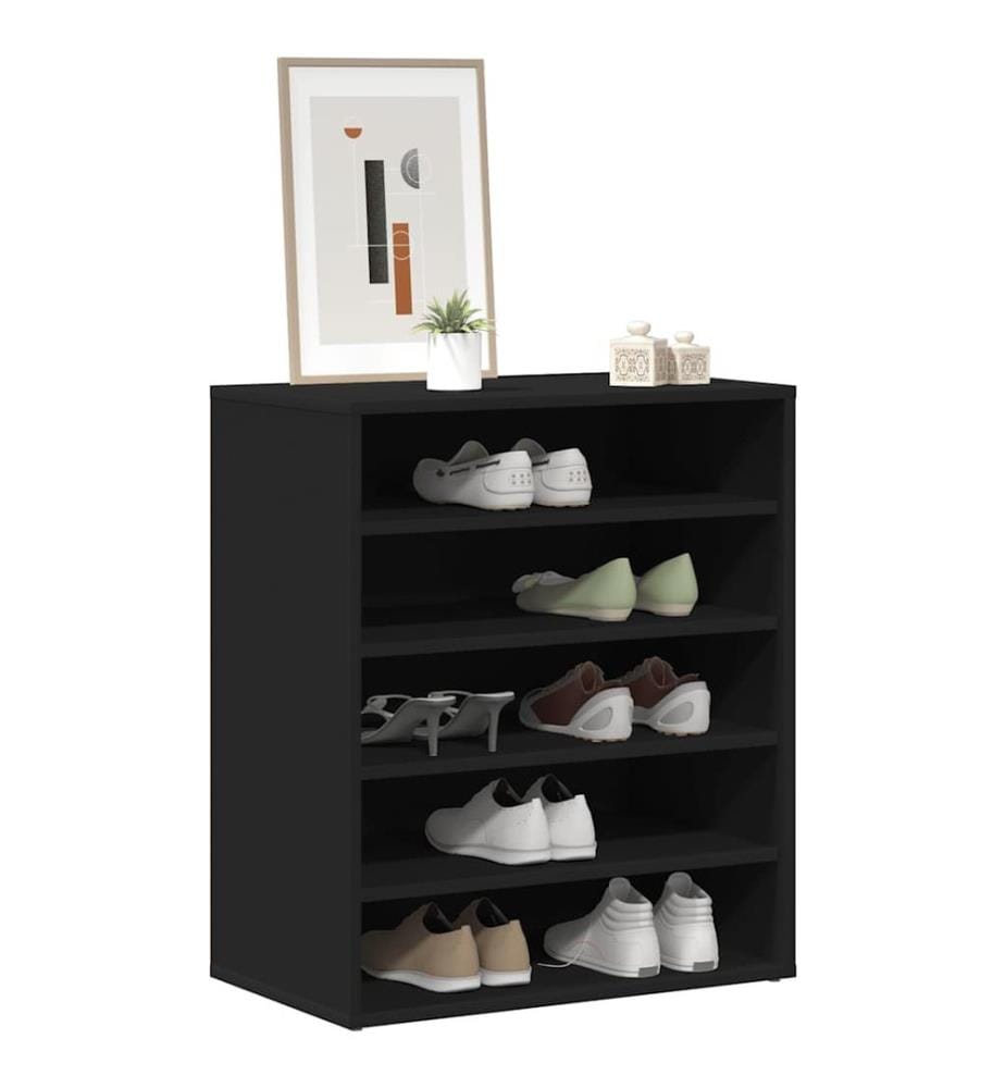 Schuhschrank Schwarz 60x35x70 cm Holzwerkstoff