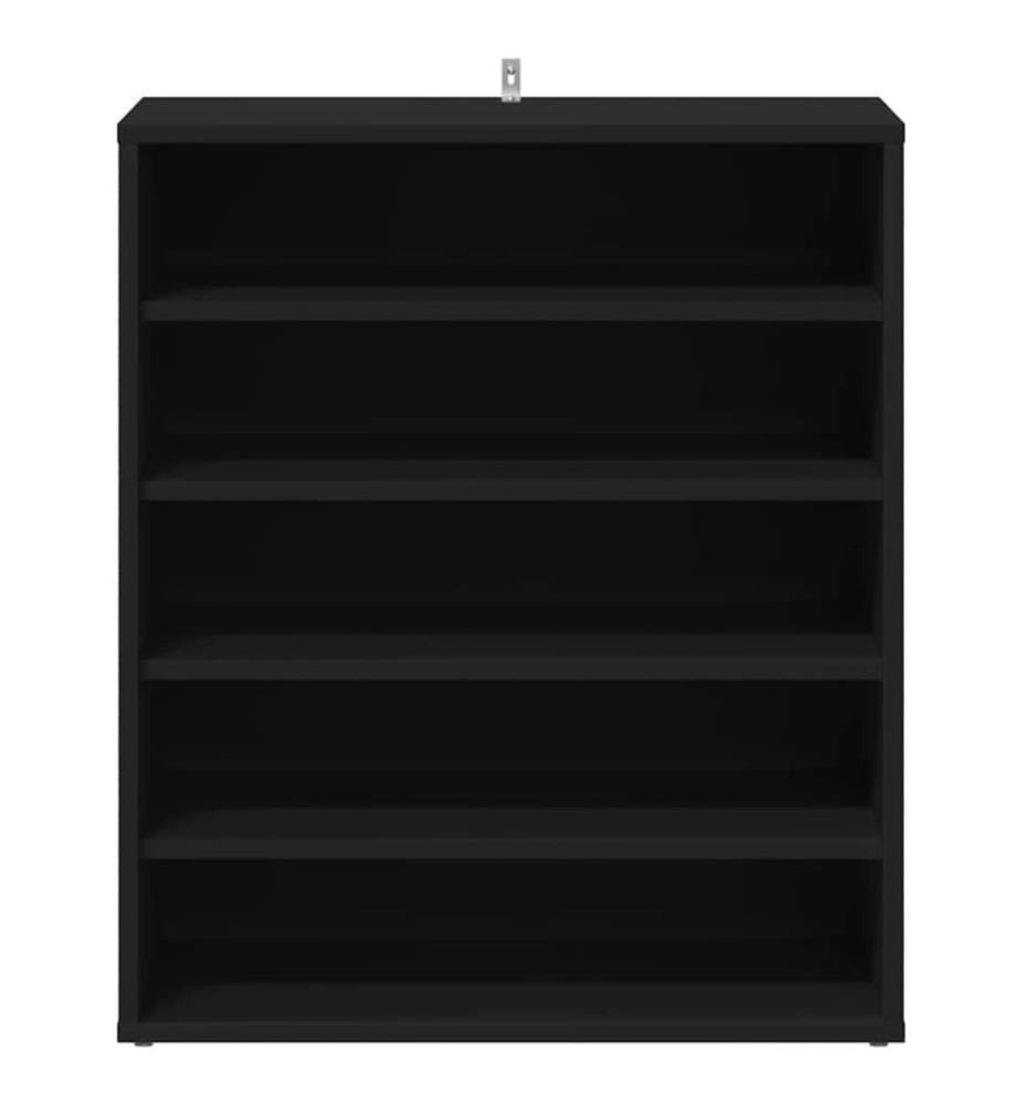 Schuhschrank Schwarz 60x35x70 cm Holzwerkstoff