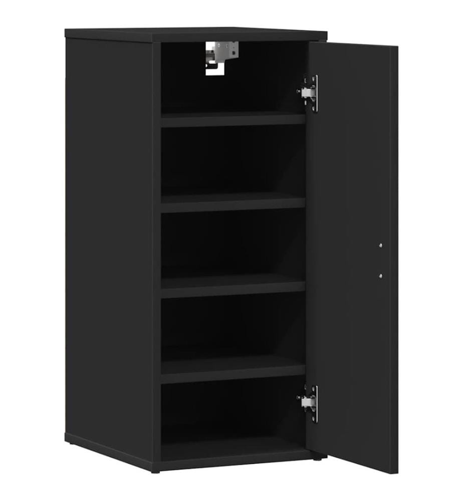 Schuhschrank Schwarz 32x35x70 cm Holzwerkstoff