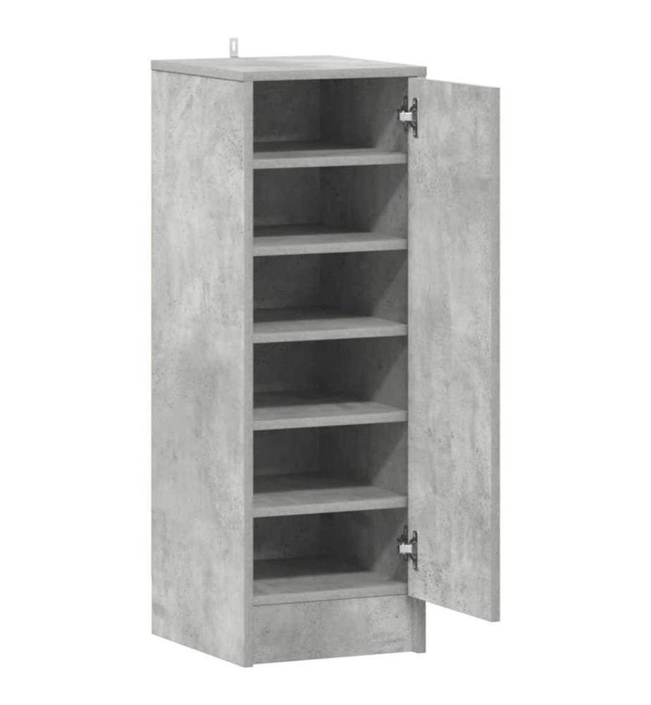 Schuhschrank Betongrau 32x35x92 cm Holzwerkstoff